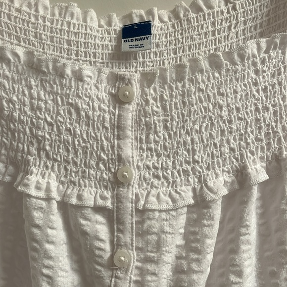 OLD Navy White Smocked Women's Dress - Picture 5 of 9